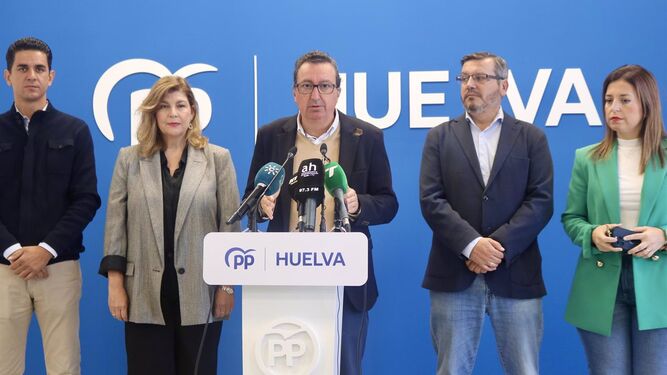 Equipo del PP de Huelva liderado por Manuel Andrés González