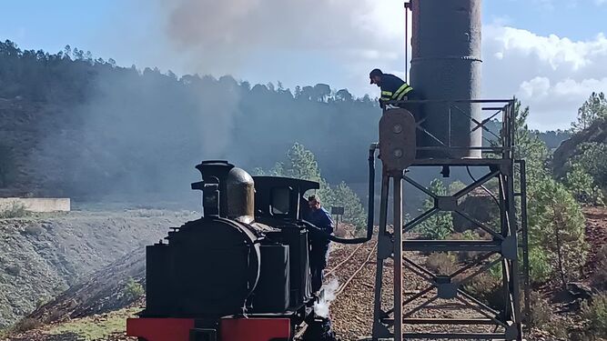 La locomotora de vapor más antigua de España en orden de marcha ya está en funcionamiento en Riotinto