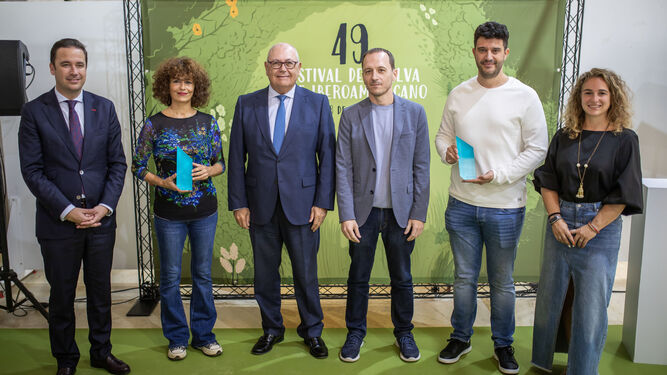 Los premiados han recogido su reconocimiento en el Festival de Cine de Huelva.