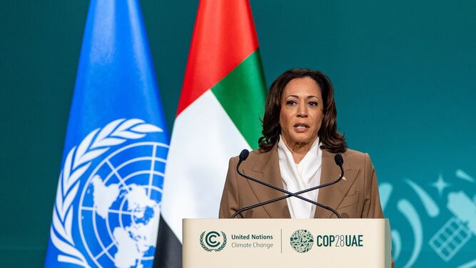 Kamala Harris, en la cumbre climática de Dubái