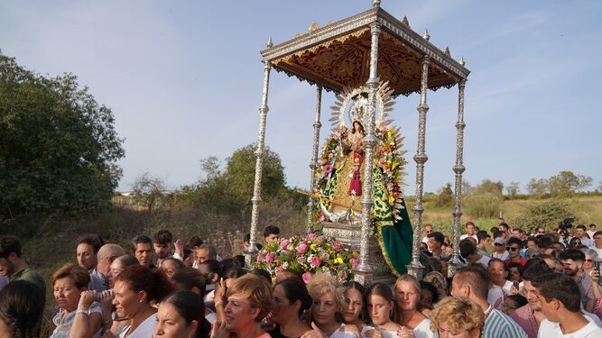 El traslado de la Virgen de Montemayor a Moguer de 2023.