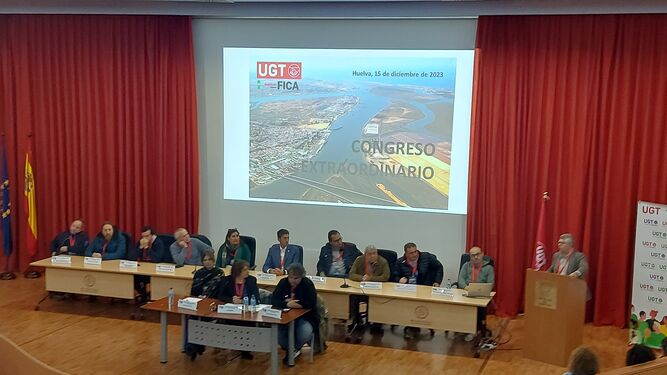 Acto de elección a  secretario general de FICA UGT Huelva.