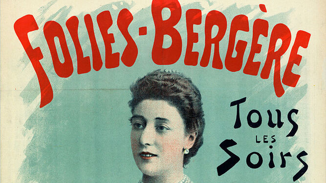 Cartel anuncio de Folies-Bergére de 1894 anunciando a la Bella Otero.