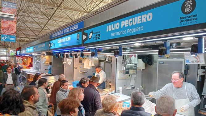 El Mercado del Carmen de Huelva el 23 de diciembre.