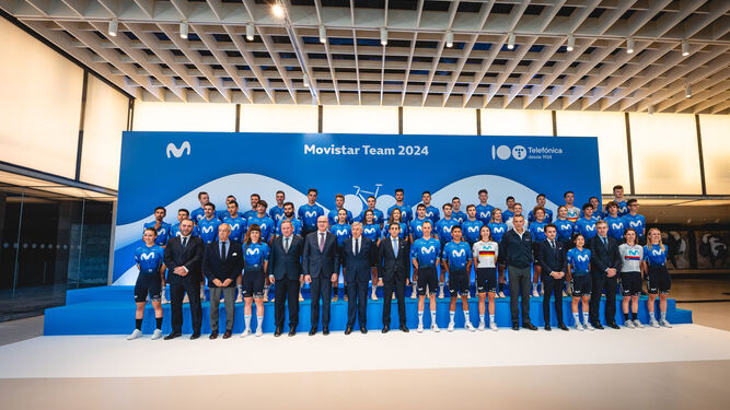 Presentación del equipo Movistar Team de ciclismo.