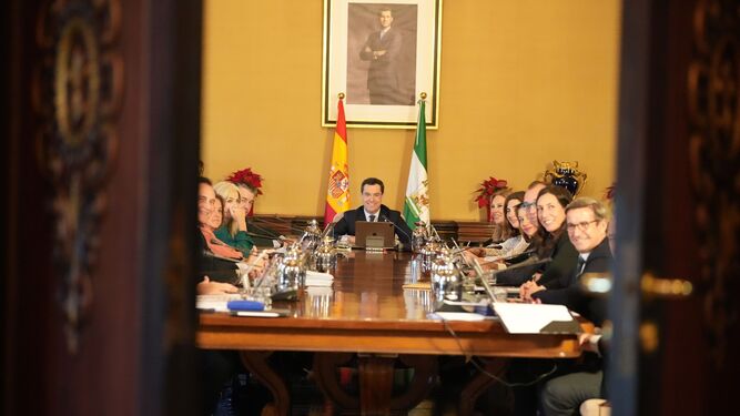 Reunión del Consejo  de  Gobierno  andaluz presidida por Juanma Moreno.