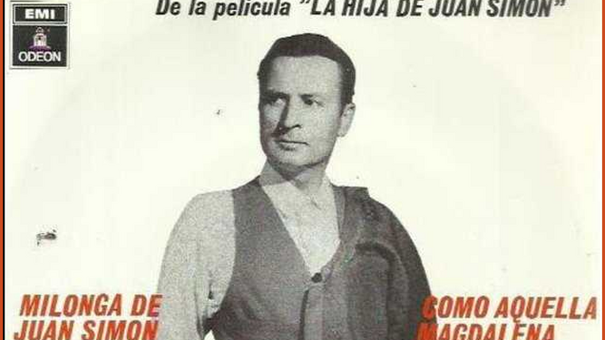 Carátula de un disco de 1935 con temas de la película 'La hija de Juan Simón'.