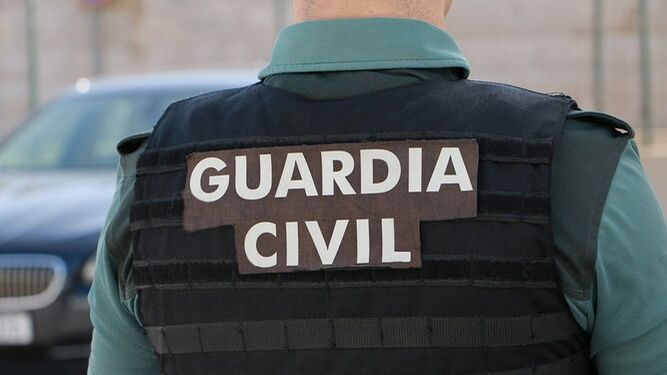 Un agente de la Guardia Civil, de espaldas.