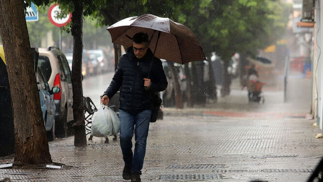 Lluvia en Huelva.