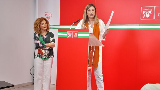 María Márquez en la sede del PSOE de Huelva.