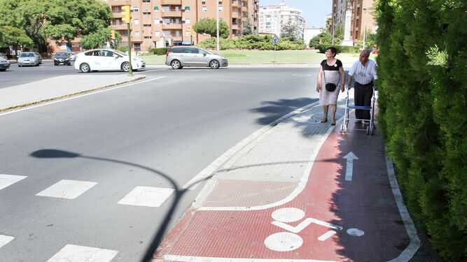 Carril bici en Huelva.