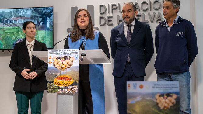 Presentación de la feria 'Oleozufre 2024' este viernes en la sede de la Diputación de Huelva.