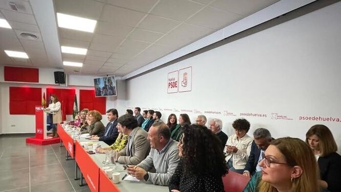 Reunión del Comité Provincial del PSOE de Huelva.