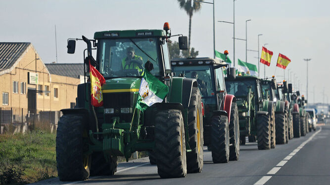 Tractorada del pasado martes en Huelva