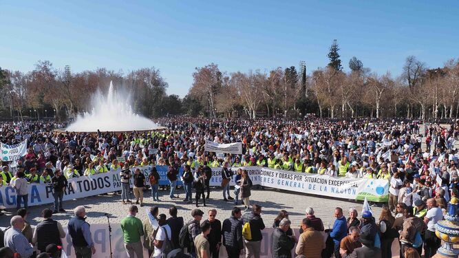 Movilización del 1 de febrero en Sevilla convocada por las organizaciones agrarias de Huelva.