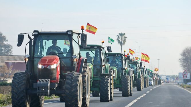 Tractorada en Huelva el pasado 2 de febrero