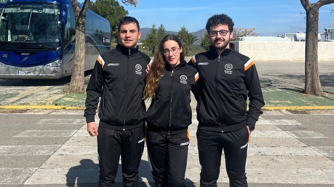 Los tres representantes de la Universidad de Huelva