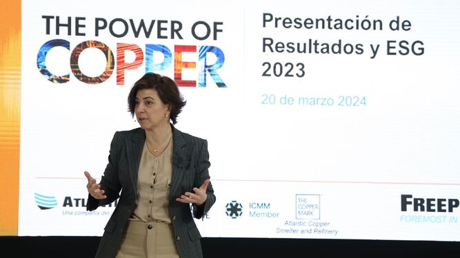 La directora general de Atlantic Copper, Macarena Gutiérrez.