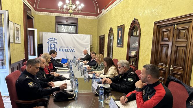 Reunión de la Junta Local de Seguridad de Huelva.