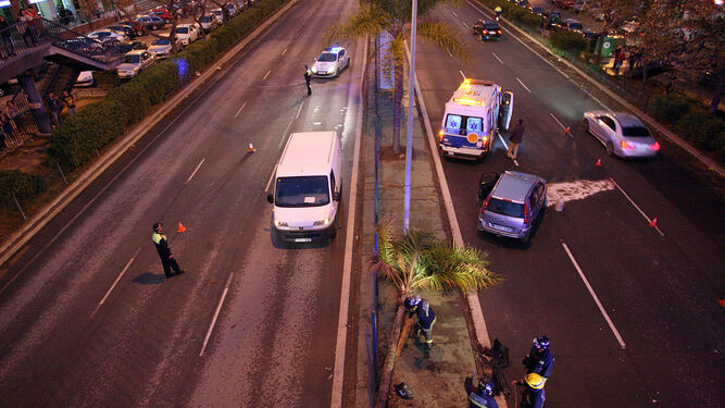 Accidente de tráfico en Huelva, en una imagen de archivo.