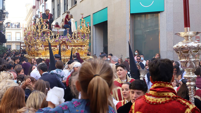 La Sagrada Cena, en su última salida procesional en Huelva.