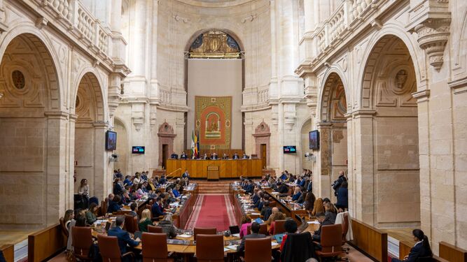 Un pleno del Parlamento de Andalucía de esta misma legisltura.