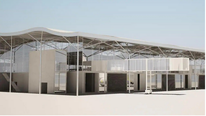 Recreación del futuro aeropuerto de Huelva.