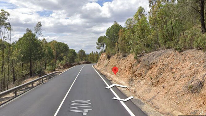 Lugar en el que se ha producido el accidente en Valverde del Camino.