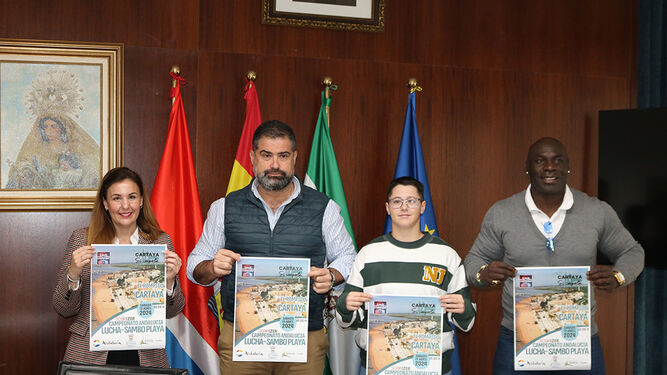 Presentación del Campeonato de Andalucía de Lucha-Sambo Playa.