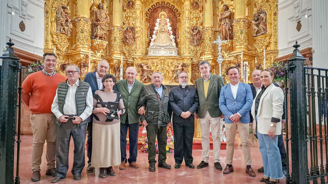 Los Romeros de la Puebla en su visita al Santuario.