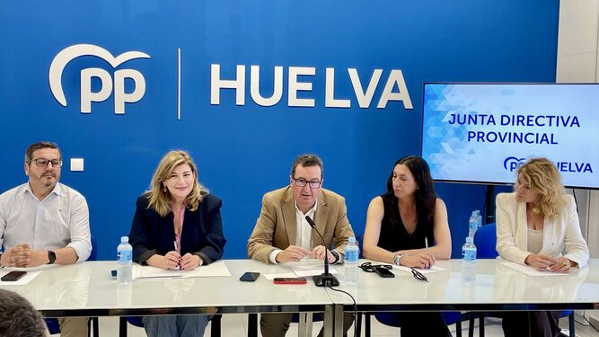 Junta Directiva Provincial del PP, este viernes en Huelva.