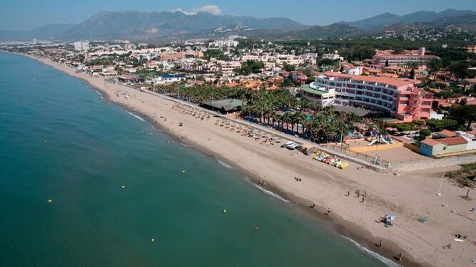 Imagen aérea de una playa de Marbella