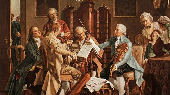 5. Cuarteto de cuerda de Haydn, autor anónimo, 1790.